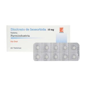 DINITRATO DE ISOSORBIDA  10mg TABLETA x20