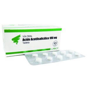 ACIDO ACETILSALICILICO 100mg Tableta x100