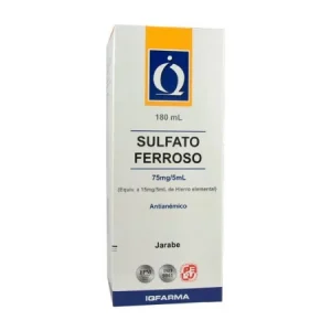 SULFATO FERROSO 75mg/5mL Solucion x180ml