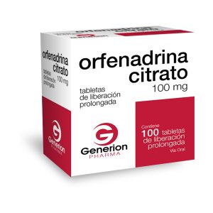 ORFENADRINA CITRATO 100mg Tableta x100