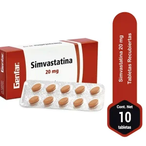 SIMVASTATINA 20mg Tableta x10