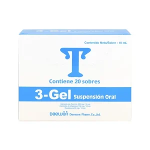 3-GEL 582mg+196mg+20mg Sobres x20