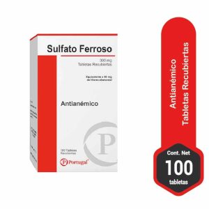 SULFATO FERROSO 300mg Tableta x100