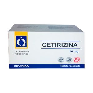 CETIRIZINA 10mg Tableta x100