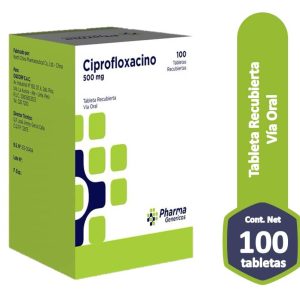CIPROFLOXACINO 500mg Tableta x100