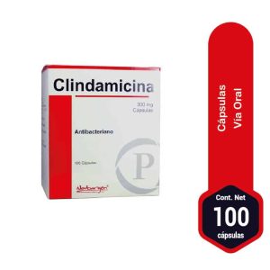 CLINDAMICINA 300mg Capsulas x100