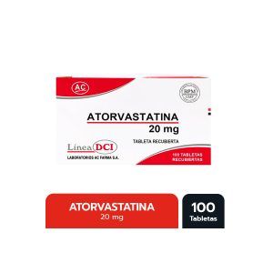 ATORVASTATINA 20mg Tableta x100