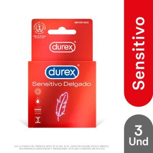 DUREX Preservativo Sensitivo Delgado x3