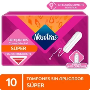 NOSOTRAS Tampones Super Sin Aplicador x10
