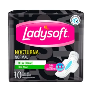 LADYSOFT Toalla Nocturna Suave con Alas x10
