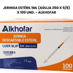 JERINGA 1ml Insulina 25*5/8 x1