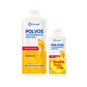 PORTUGAL Polvos Antisud. Alcanfor Pack 300gr+75gr
