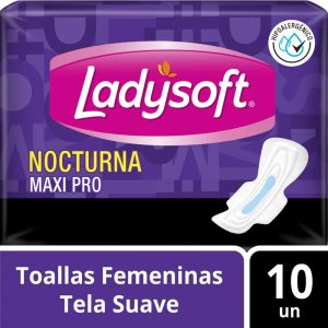 LADYSOFT Toallas Nocturnas Maxi Pro x10