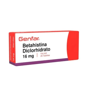BETAHISTINA DICLORHIDRATO 16mg Tableta x20