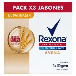 REXONA Jabon Tripack Avena x110gr