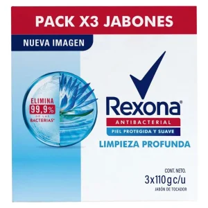 REXONA Jabon Tripack Limpieza Profunda x110gr