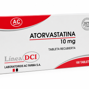 ATORVASTATINA 10mg Tableta x100