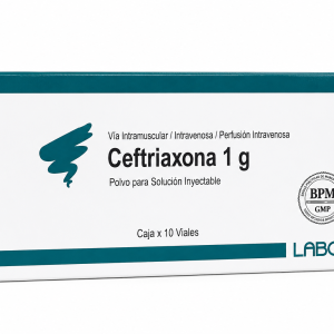 CEFTRIAXONA 1g Inyectable x10