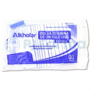 BOLSA Colectora de Orina Adulto con Gancho x2L