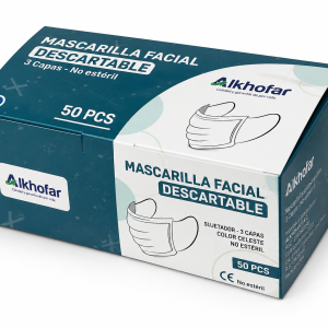 MASCARILLA 3 Pliegues Azul Caja x50