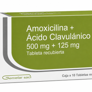 AMOXICILINA+ACIDO CLAVULANICO 500+125 Tableta x10