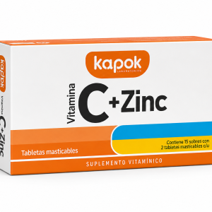 VITAMINA C + ZINC Tableta Masticable Sobre x15
